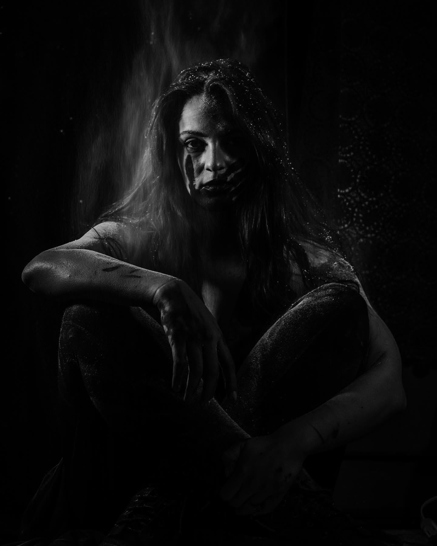 Conceptual dark portrait